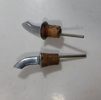 Set of 2 Vintage Corked Liquor Bottle Pourers