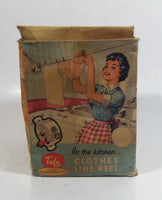 Very Rare 1950s English Clothes Line Reel By Tala Advertising Cardboard Packaging Box