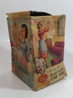 Very Rare 1950s English Clothes Line Reel By Tala Advertising Cardboard Packaging Box