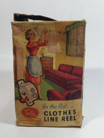 Very Rare 1950s English Clothes Line Reel By Tala Advertising Cardboard Packaging Box