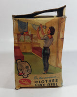 Very Rare 1950s English Clothes Line Reel By Tala Advertising Cardboard Packaging Box