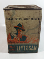 Rare 1940s Leytosan Poison (Mercury) Fungicide Tin for Smut Control in Grain Seeds England