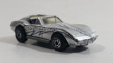 1996 Matchbox Chevrolet Corvette T-Roof Silver Die Cast Toy Car Vehicle