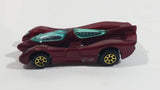 1995 Hot Wheels Power Pistons Dark Red Die Cast Toy Race Car Vehicle 7SP