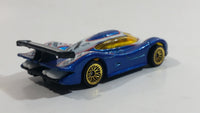 2000 Hot Wheels World Racers 2 Porsche 911 GTI - 98 #27 Metallic Blue and White Die Cast Toy Car Vehicle