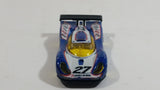 2000 Hot Wheels World Racers 2 Porsche 911 GTI - 98 #27 Metallic Blue and White Die Cast Toy Car Vehicle