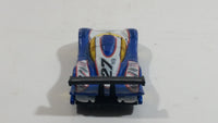 2000 Hot Wheels World Racers 2 Porsche 911 GTI - 98 #27 Metallic Blue and White Die Cast Toy Car Vehicle