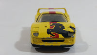 1997 Matchbox Ferrari F40 Lemon Yellow Die Cast Toy Dream Car Vehicle