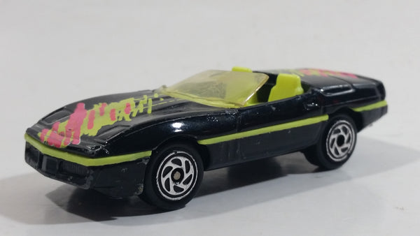 1994 Matchbox 1987 Corvette Convertible Black Die Cast Toy Car Vehicle