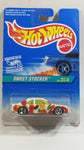 Rare 1996 Hot Wheels Fast Food Sweet Stocker T-Bird Stocker White with Jelly Bean Tampos Die Cast Toy Car Vehicle - New in Package Sealed