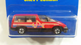 1992 Hot Wheels Chevy Lumina Minivan Red Van Die Cast Toy Car Vehicle - New in Package Sealed