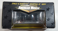 2000 Ertl Collectible American Muscle Limited Edition 1963 Chevy Impala 409 1/64 Scale Black Die Cast Toy Race Car Vehicle New in Box with Display Case