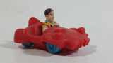 Vintage U.C.S. & Amblin The Flintstones Fred Flintstone in Red Plastic Toy Car Vehicle