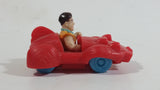 Vintage U.C.S. & Amblin The Flintstones Fred Flintstone in Red Plastic Toy Car Vehicle