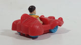 Vintage U.C.S. & Amblin The Flintstones Fred Flintstone in Red Plastic Toy Car Vehicle