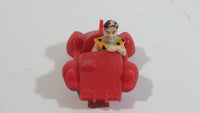 Vintage U.C.S. & Amblin The Flintstones Fred Flintstone in Red Plastic Toy Car Vehicle