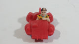 Vintage U.C.S. & Amblin The Flintstones Fred Flintstone in Red Plastic Toy Car Vehicle