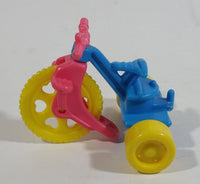 1990 Muppet Babies Baby Miss Piggy's Blue Pink Yellow Tricycle Plastic Toy McDonald's Happy Meal