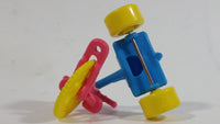 1990 Muppet Babies Baby Miss Piggy's Blue Pink Yellow Tricycle Plastic Toy McDonald's Happy Meal