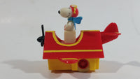 Vintage 1989 Peanuts Gang Pop Mobiles United Features Syndicate Snoopy Flying Ace Doghouse Plastic Toy McDonald's Happy Meals