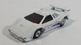 1989 Hot Wheels Lamborghini Countach White Die Cast Toy Exotic Luxury Car Vehicle