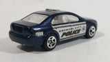 2015 Hot Wheels Batman Ford Fusion Gotham City Police Metalflake Dark Blue Die Cast Toy Car Cop Law Enforcement Vehicle