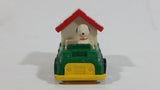 Vintage 1966 Aviva No. C24 Snoopy in Green Truck with Plastic White and Red Dog House Die Cast Toy Car Vehicle