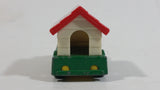 Vintage 1966 Aviva No. C24 Snoopy in Green Truck with Plastic White and Red Dog House Die Cast Toy Car Vehicle