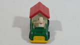 Vintage 1966 Aviva No. C24 Snoopy in Green Truck with Plastic White and Red Dog House Die Cast Toy Car Vehicle