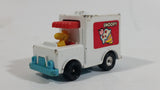 Vintage 1972 Hasbro Aviva Snoopy Handfuls No. C19 Woodstock in White Snoopy Ice Cream Truck Die Cast Toy Car Vehicle