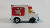 Vintage 1972 Hasbro Aviva Snoopy Handfuls No. C19 Woodstock in White Snoopy Ice Cream Truck Die Cast Toy Car Vehicle