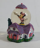 Disney Parks Authentic Original Minnie Mouse on House Miniature 3 1/8" Tall Snow Globe Collectible