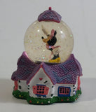 Disney Parks Authentic Original Minnie Mouse on House Miniature 3 1/8" Tall Snow Globe Collectible