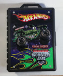 2014 Hot Wheels Monster Jam Grave Digger 15 Monster Trucks Carrying Case Black Plastic Container