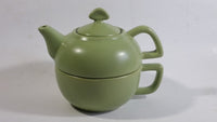 2003 Chantal Foam Soft Green Combination Teapot Tea Cup Ceramic Collectible