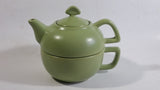 2003 Chantal Foam Soft Green Combination Teapot Tea Cup Ceramic Collectible