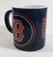 2011-12 MLB Boston Red Sox Baseball Team Raised Relief Embossed Logo Dark Blue Ceramic Coffee Mug Cup