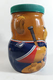 Rare Hard to Find 2002 Kraft Peanut Butter NHL New York Rangers Ice Hockey Team Bear Shaped Glass Jar Coin Bank