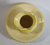 Vintage 1970s Arnels Yellow and White Ceramic Glazed Pitcher and Bowl