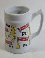 Pilsner Beer Bunny Rabbit Themed 5 1/2" Tall Stein Mug Breweriana Collectible Drinkware