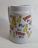 Pilsner Beer Bunny Rabbit Themed 5 1/2" Tall Stein Mug Breweriana Collectible Drinkware