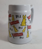 Pilsner Beer Bunny Rabbit Themed 5 1/2" Tall Stein Mug Breweriana Collectible Drinkware