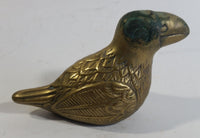 Vintage Brass Bird Decorative Sculpture Made in Korea