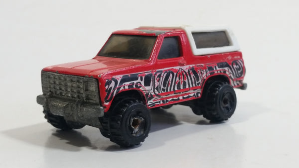 1998 Hot Wheels Ford Bronco Red Die Cast Toy Car SUV Vehicle