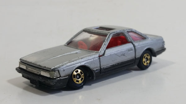 Vintage Tomy Tomica No. 5 Toyota Soarer 2800GT Silver Die Cast Toy Car Vehicle with Opening Doors and Sliding Sunroof Visor