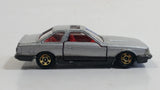Vintage Tomy Tomica No. 5 Toyota Soarer 2800GT Silver Die Cast Toy Car Vehicle with Opening Doors and Sliding Sunroof Visor