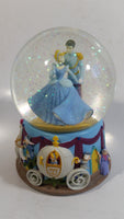 Enesco Disney Cinderella and Prince Charming Musical Snow Globe Plays "I Love You Truly"