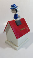 Vintage 1966 Peanuts Character Snoopy "Joe Banker" Dog House Shaped Plastic Coin Bank
