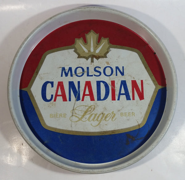 Vintage Molson Canadian Lager Beer 13" Diameter Round Metal Beverage Serving Tray