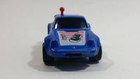 Majorette Motor Porsche Turbo #3 Blue Pull Back Friction Motorized Plastic Blue Toy Car Vehicle